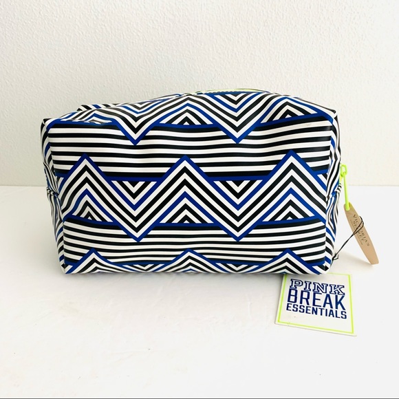 Vs Pink Cosmetic Bag Geo Metric Print NWT - Picture 3 of 11